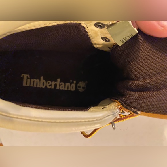 Timberland 19340 Women’s Size 7 Y2K Wheat Leather Chunky Heel Lace Boots Chukka - Picture 11 of 14